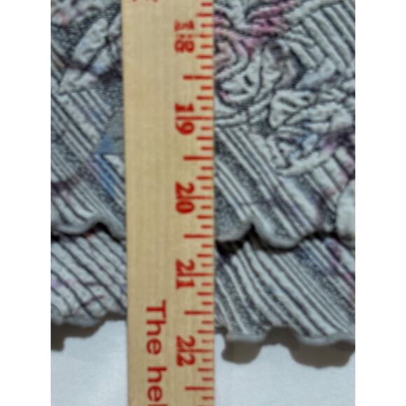 Vintage Soliel D’or Tokyo‎ Floral Lined Ruffled Knit Top Womens Sz M whimsigoth - Picture 5 of 9